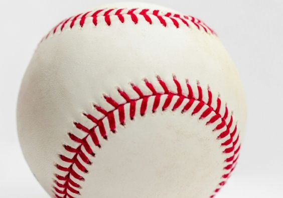 A baseball on a white background