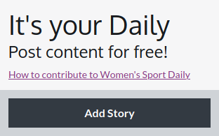 Women's Sport - Your Daily pane with add story button